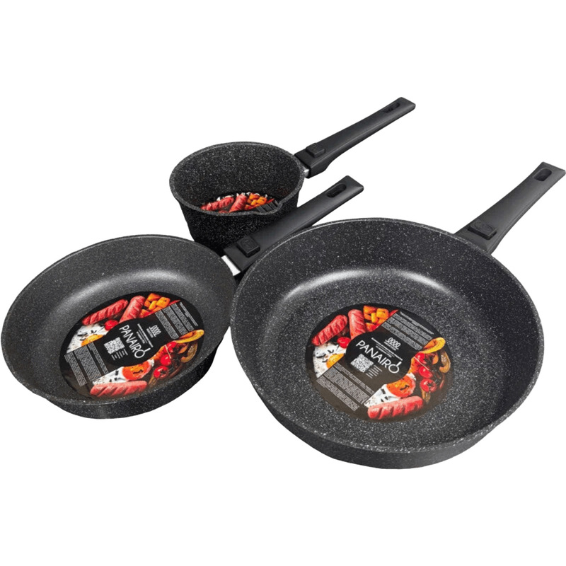 Изображение товара Набор посуды для приготовления Panairo Soverdo induction Sov-NAB1-22+28+KOV.1.4-I литой алюминий 3 предмета