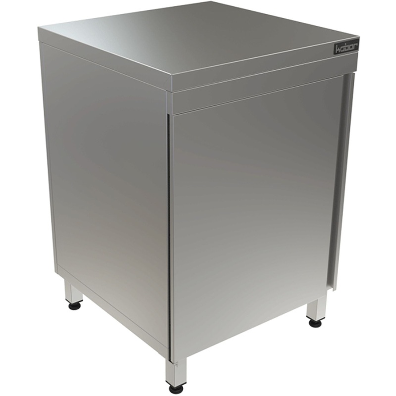 Изображение товара Стол-тумба Кобор СТ-40/60/Р из нержавеющей стали серый 400х600х870 мм