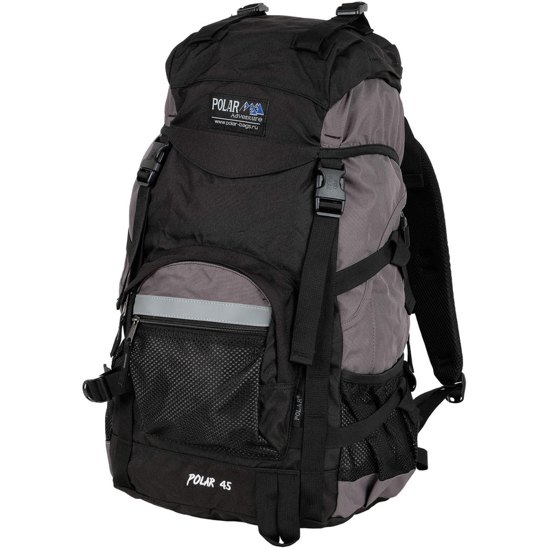 Изображение товара Рюкзак Polar 38.5 л серый черный туристический водоотталкивающий