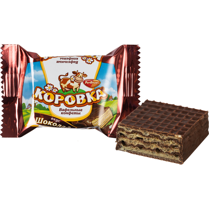 Изображение товара Конфеты шоколадные Коровка 2 кг вафельные с молочным шоколадом