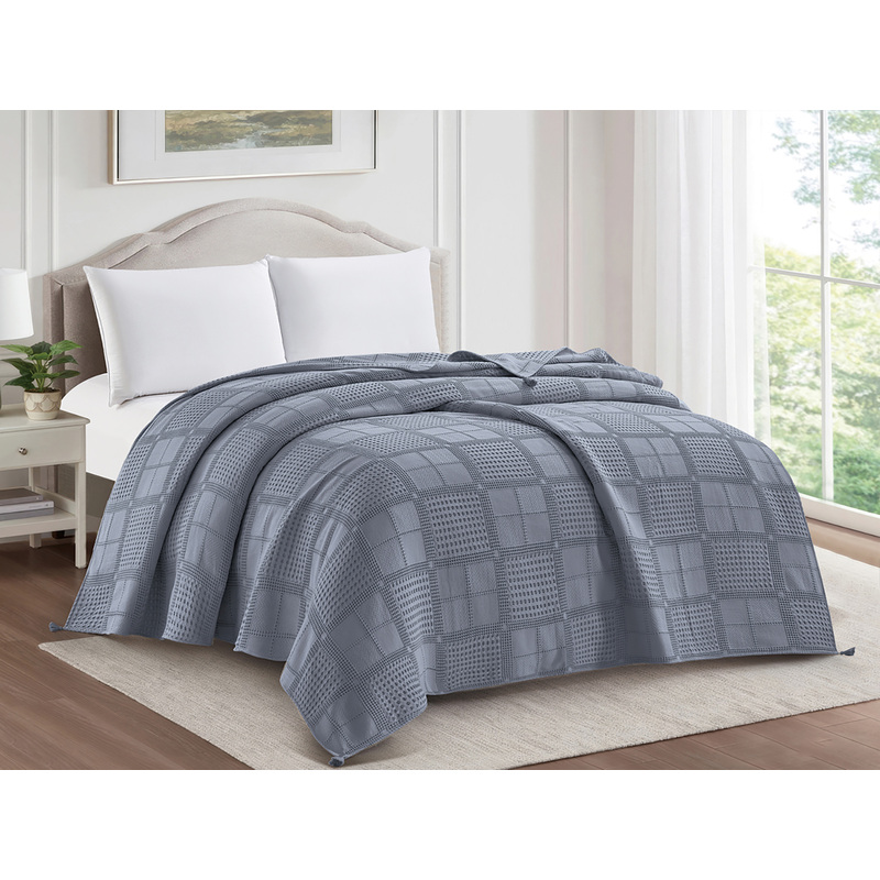 Изображение товара Покрывало Cleo Terry хлопок 220x240 см серое