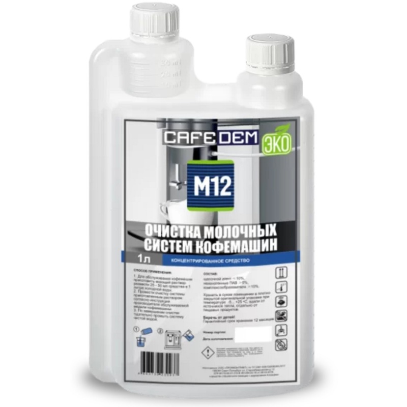 Изображение товара Жидкость для чистки молочной системы Cafedem M12 1л