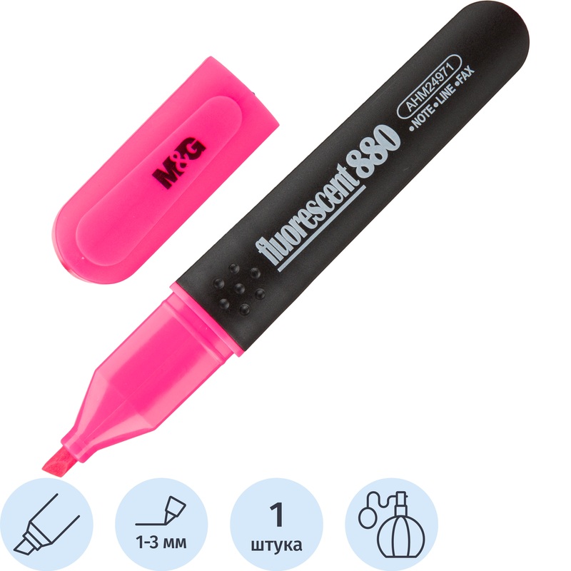Изображение товара Текстовыделитель M&G розовый (толщина линии 1-3 мм)