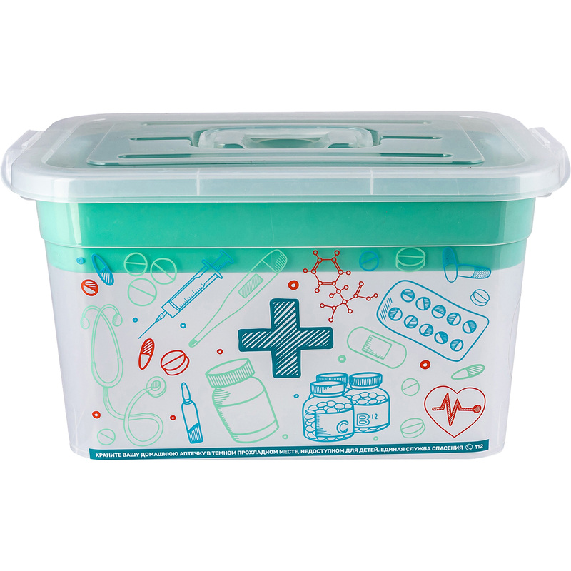 Изображение товара Контейнер для аптечки Домашний доктор 6.5 л с ручкой