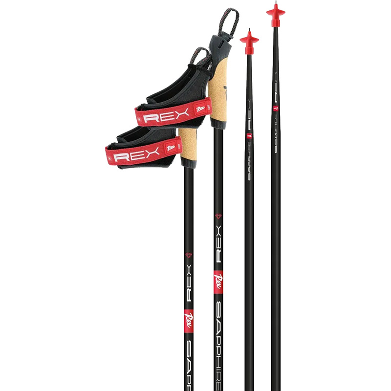 Изображение товара Палки лыжные Rex Sapphire 150 см черные/белые