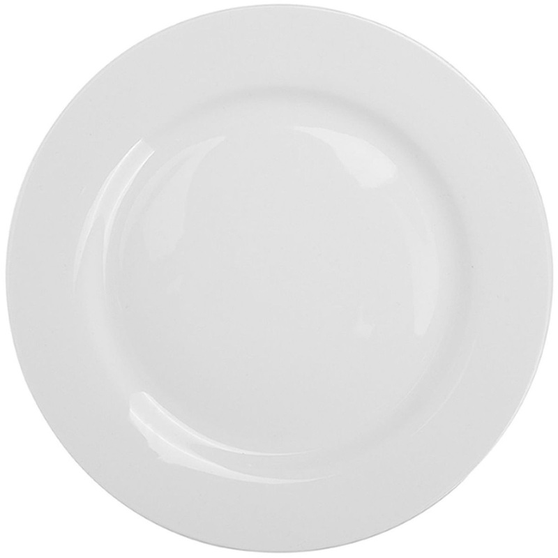 Изображение товара Обеденная тарелка Chan Wave Classic 20 см фарфор белая 10 штук