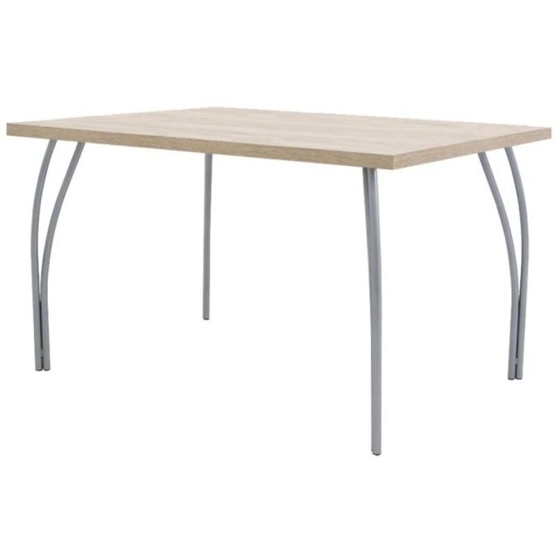 Изображение товара Обеденный стол Степ дуб мадуро серебристый 120x80 см для дома и кафе