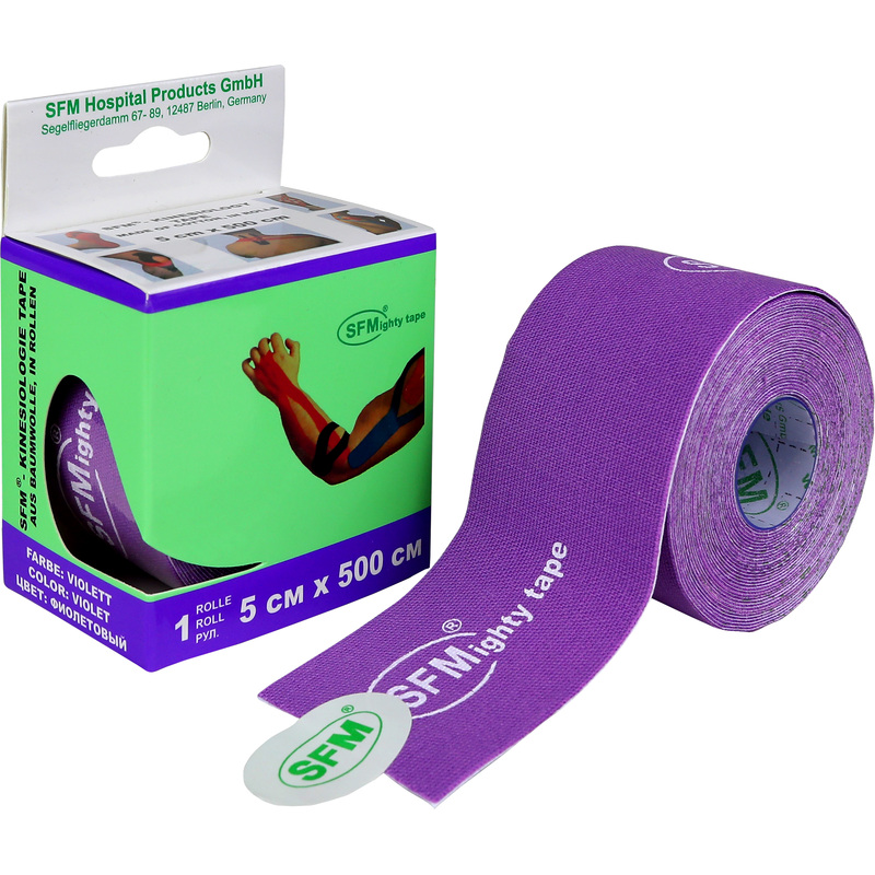 Изображение товара Кинезио тейп SFM 5x500 см фиолетовый для спортивной медицины