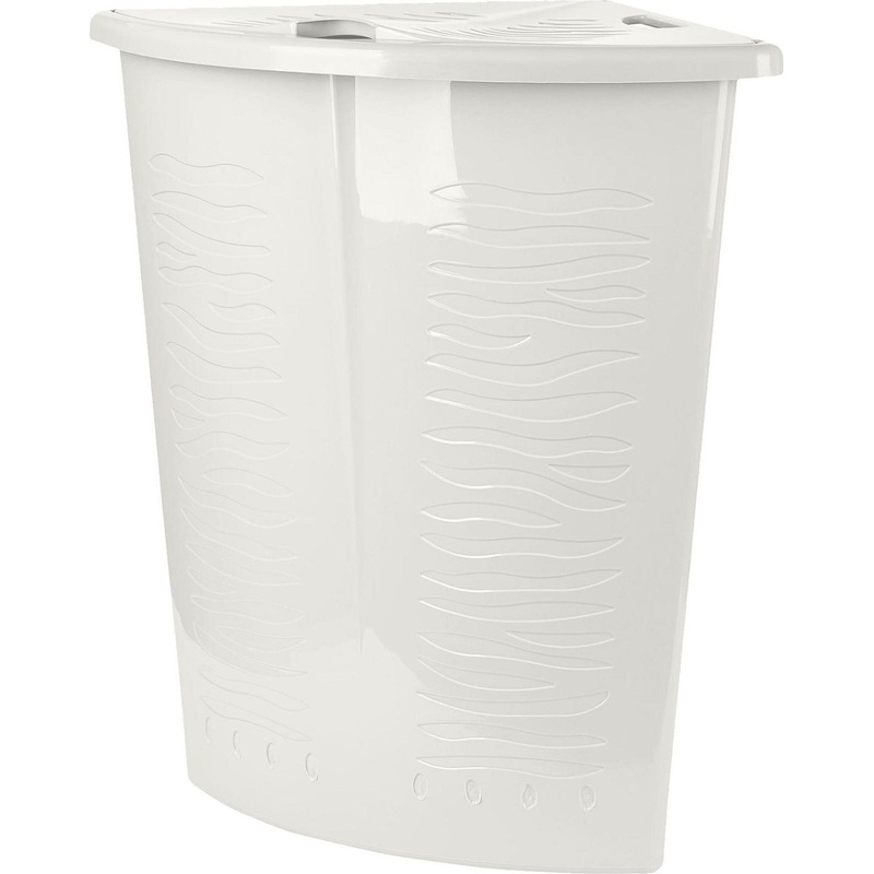 Изображение товара Корзина для белья Keeplex Regular 40 л угловая пластиковая белая