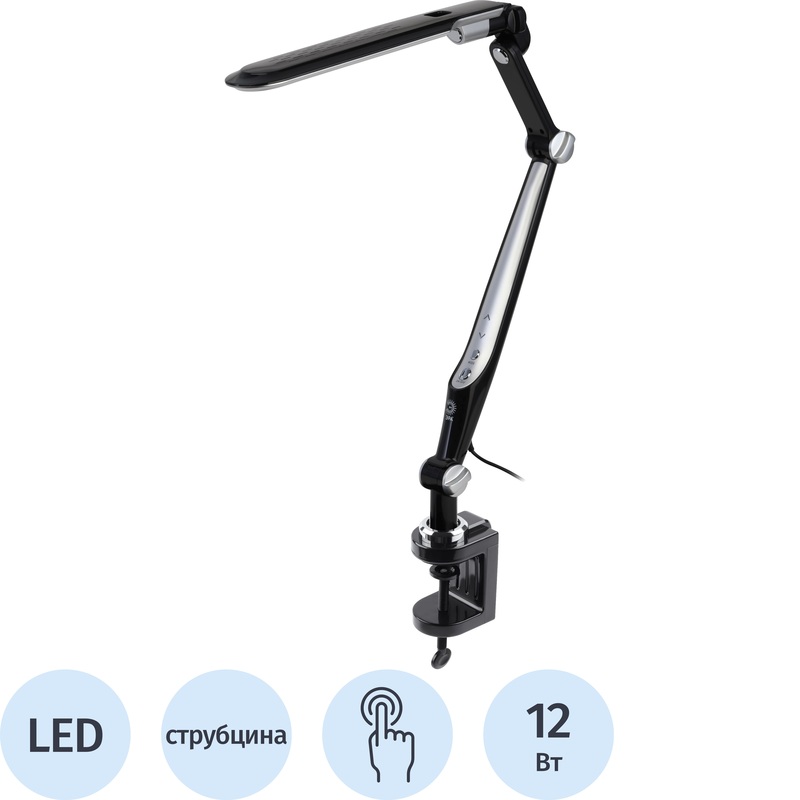 Изображение товара Уценка. Светильник настольный Эра NLED-496-12W-BK черный (Б0052767)