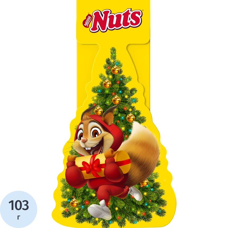 Изображение товара Новогодний подарок Nuts Ёлка ассорти 103 г с конфетами и интерактивной игрой