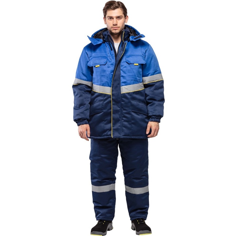 Изображение товара Куртка рабочая зимняя мужская з43-КУ васильковая/синяя