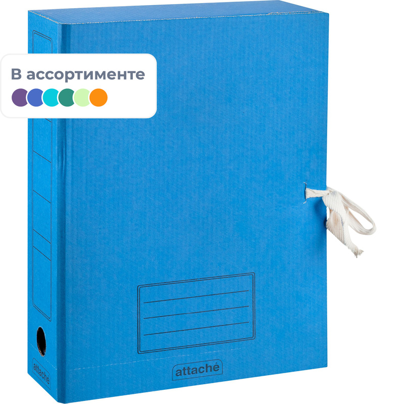 Изображение товара Короб архивный на 2-х завязках Attache А4 75 мм гофрокартон до 750 листов