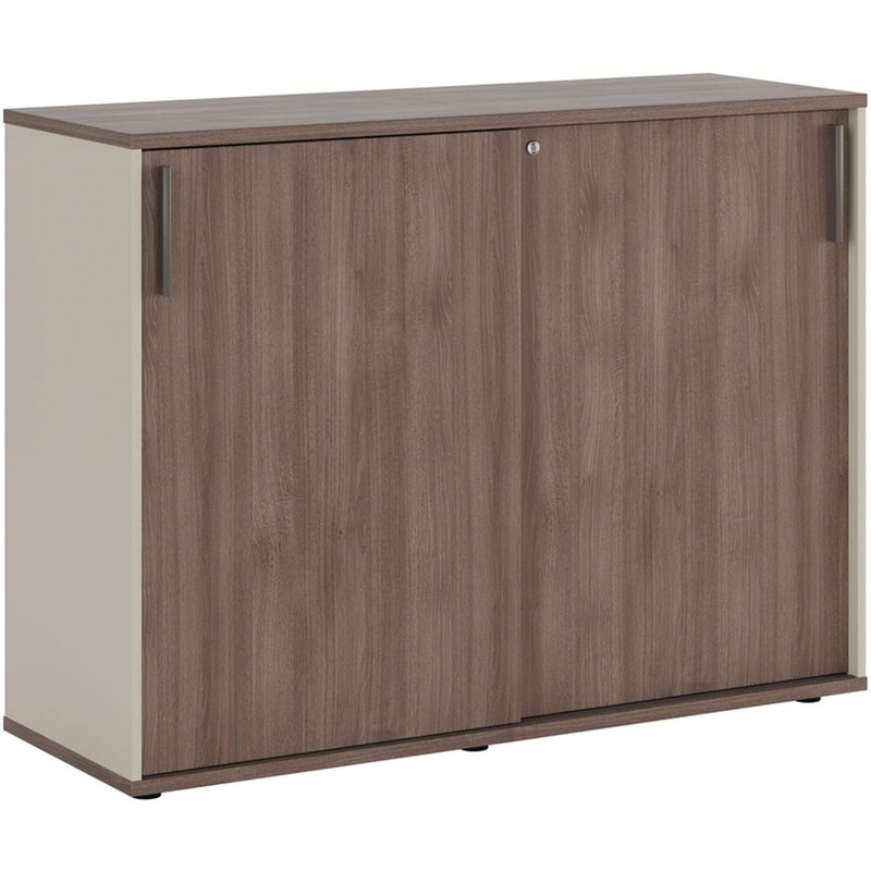 Изображение товара Шкаф-купе для документов New Line NLN36334531 закрытый (дуб тёмный шамони/бежевый, 1466х370х2001 мм)