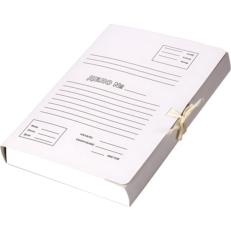 Изображение товара Папка Дело с завязками расширение до 40 мм, 300 г/кв.м, белая