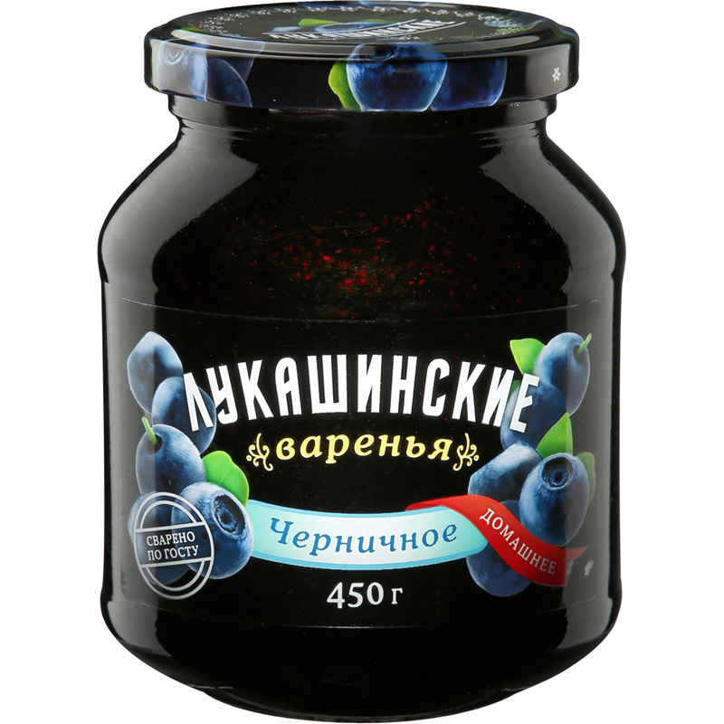 Изображение товара Варенье Лукашинские черничное 450 г