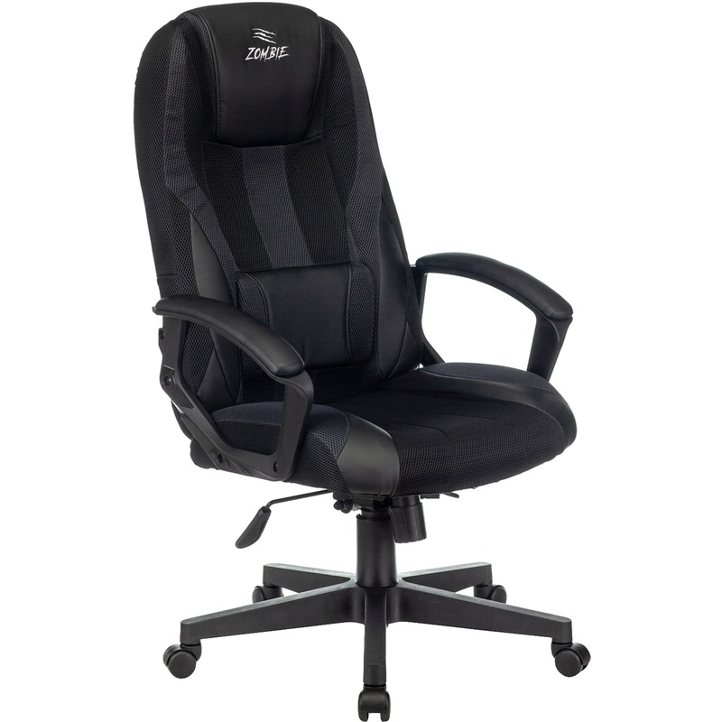 Изображение товара Уценка. Кресло игровое Zombie Viking 9 серое/чёрное (искусственная кожа/ткань, пластик)