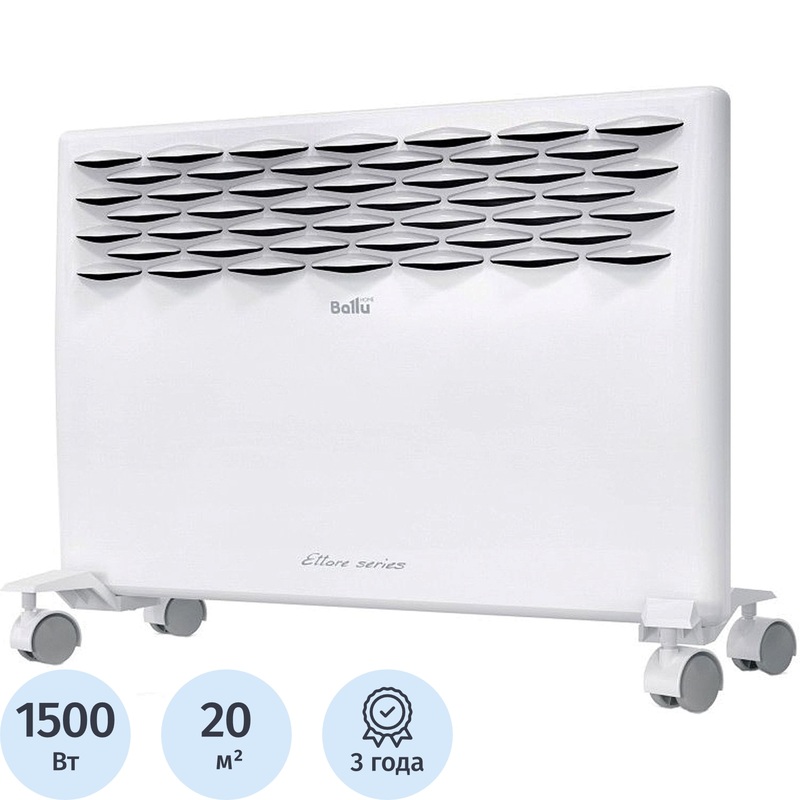 Изображение товара Электрический конвектор Ballu Ettore BEC/ETER-1500 1500 Вт с терморегулятором