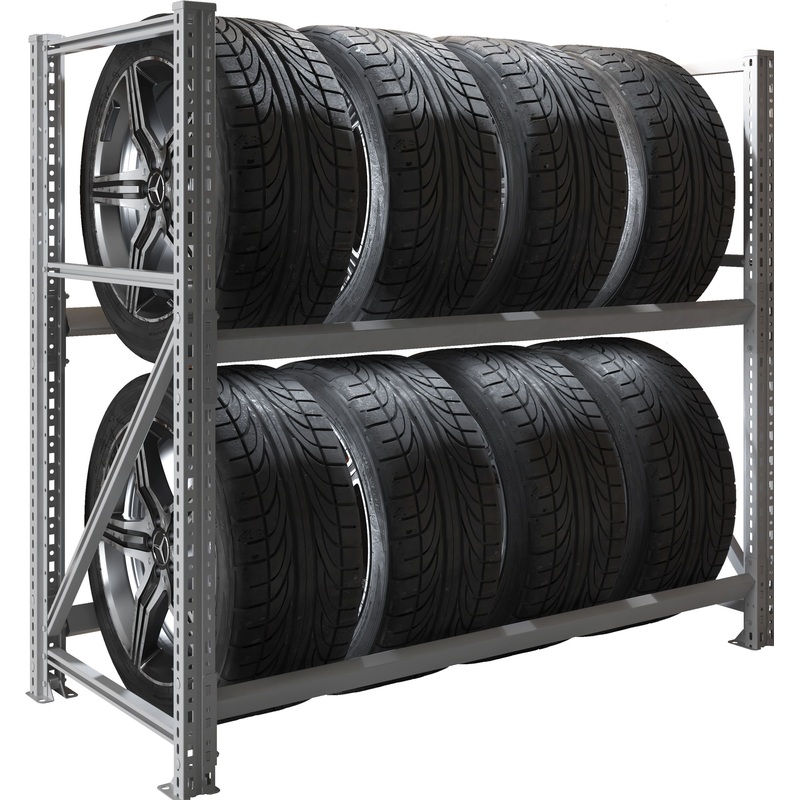Изображение товара Стеллаж металлический Практик для хранения 8 шин R14 R20, грузоподъемность 340 кг