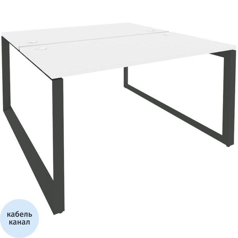 Изображение товара Рабочая станция на 2 места ONIX-О O.MO-D.RS-2.3.7 белый бриллиант/антрацит (1380x1475x750 мм)
