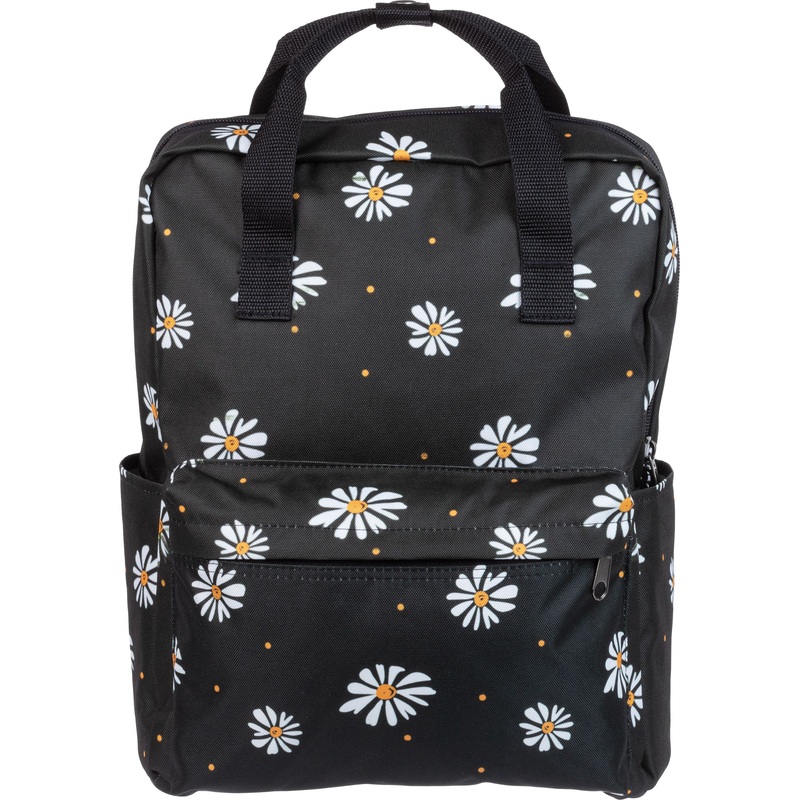 Изображение товара Рюкзак Комус Класс №1 School Квадро Ромашки 13л женский черный