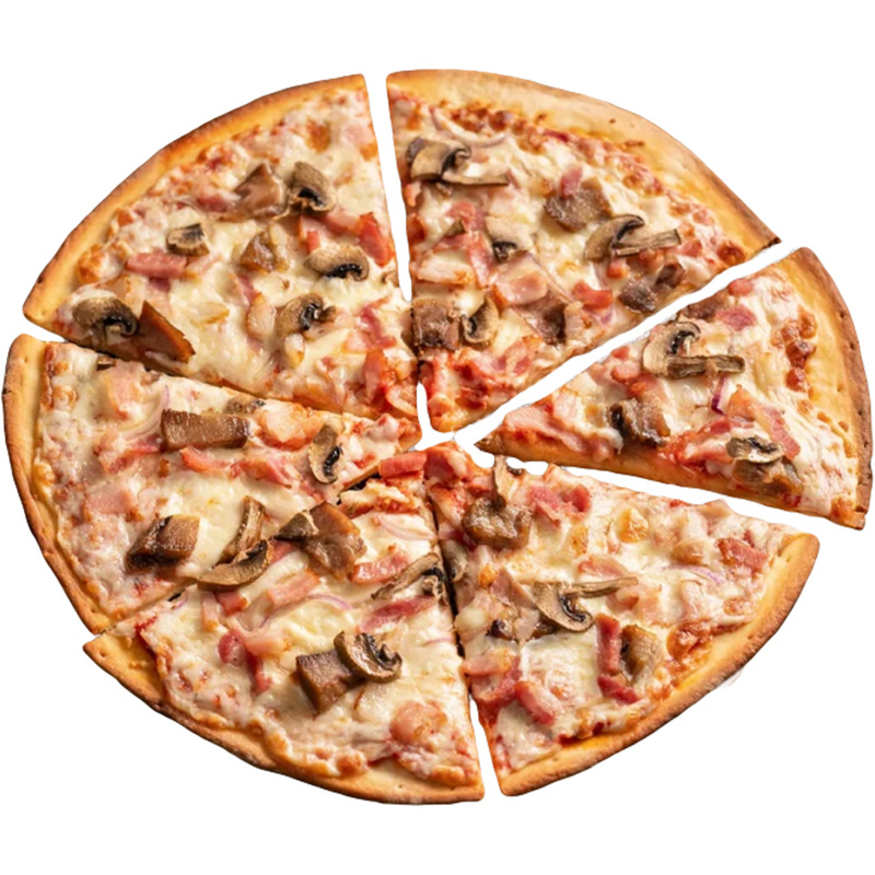 Изображение товара Домашняя пицца без глютена с пикантной бужениной и сыром моцарелла