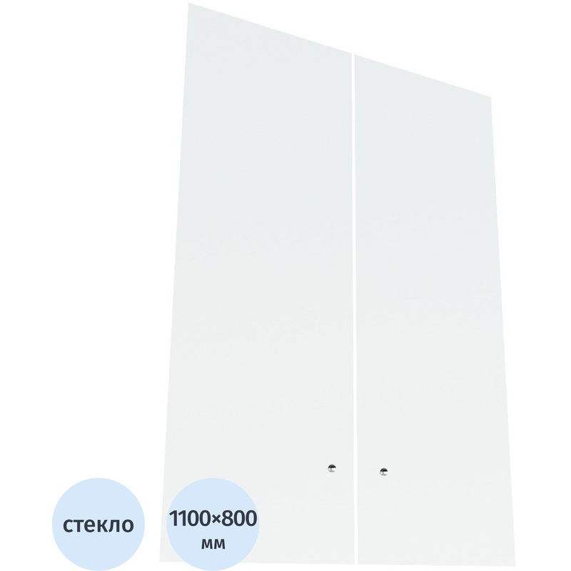 Изображение товара Стеклянные двери Steel 11555 прозрачные 800х1100 мм 2 шт