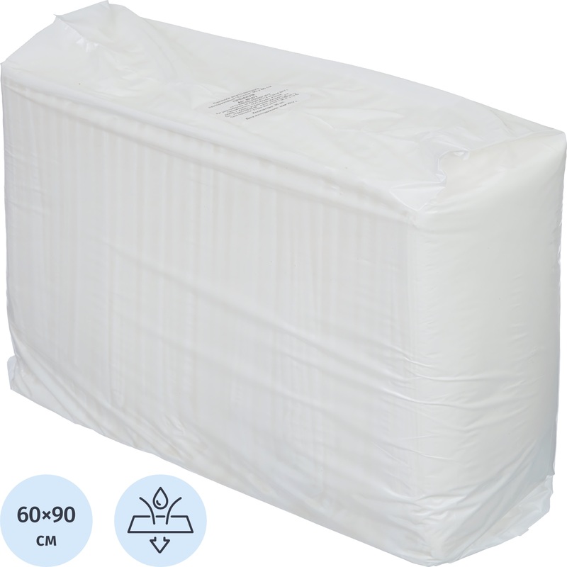 Изображение товара Пелёнка одноразовая впитывающая Clione Премиум 60x90 см с суперабсорбентом (30 штук в упаковке)