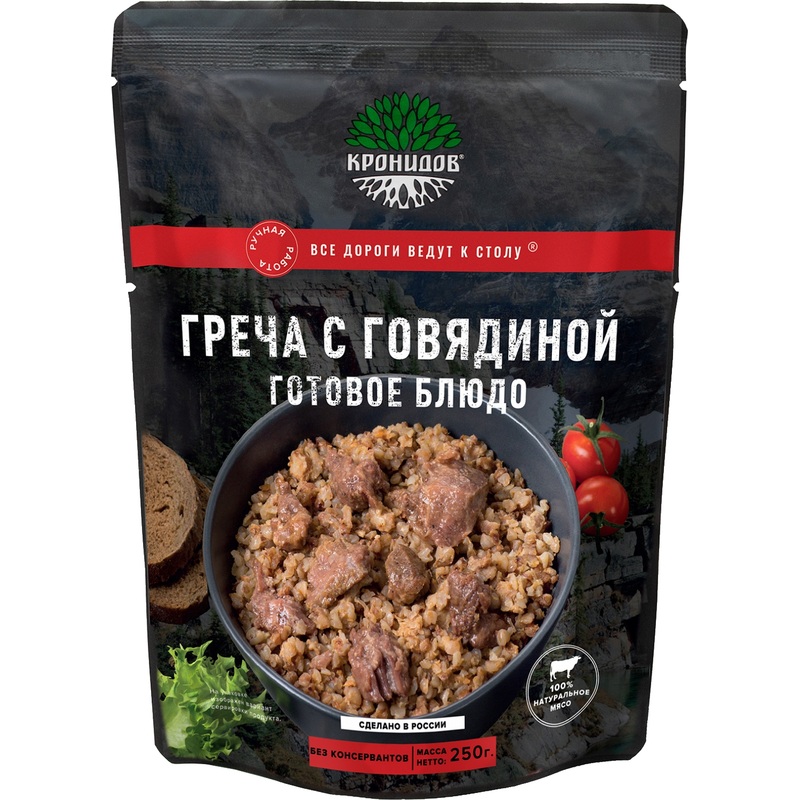 Изображение товара Говядина с гречей Кронидов 250 г