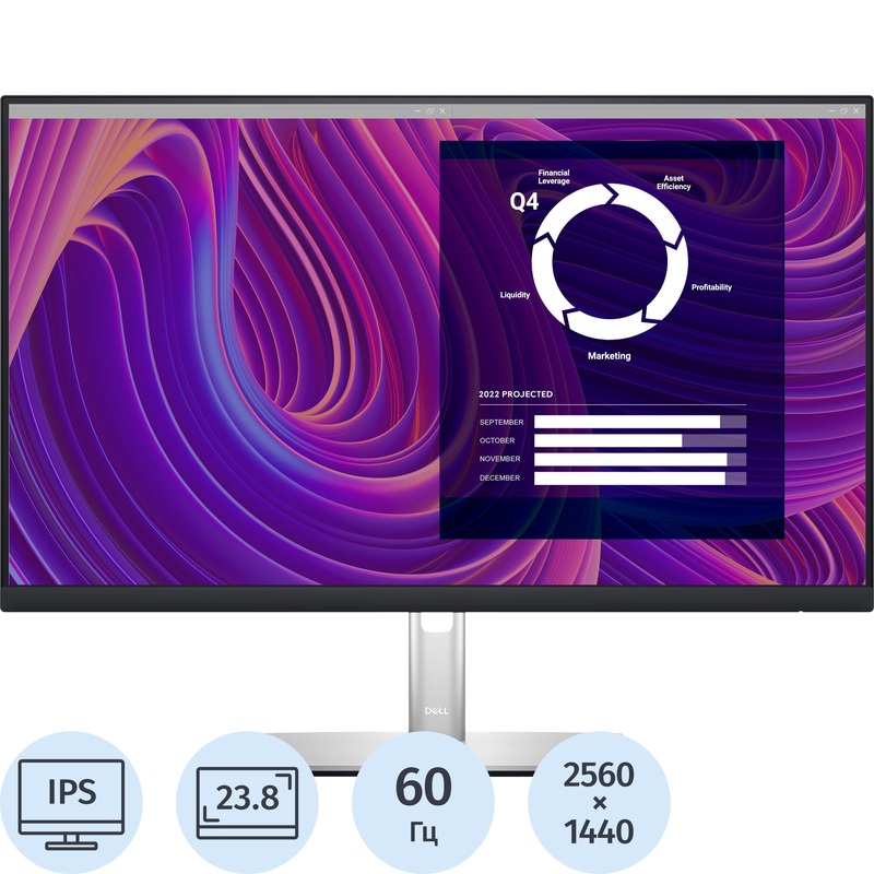 Изображение товара Монитор 23.8 Dell P2423D IPS 2560x1440 с HDMI DisplayPort USB-C черный