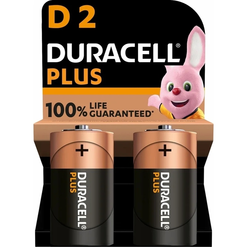 Изображение товара Батарейка D LR20 Duracell алкалиновая 2 штуки в упаковке