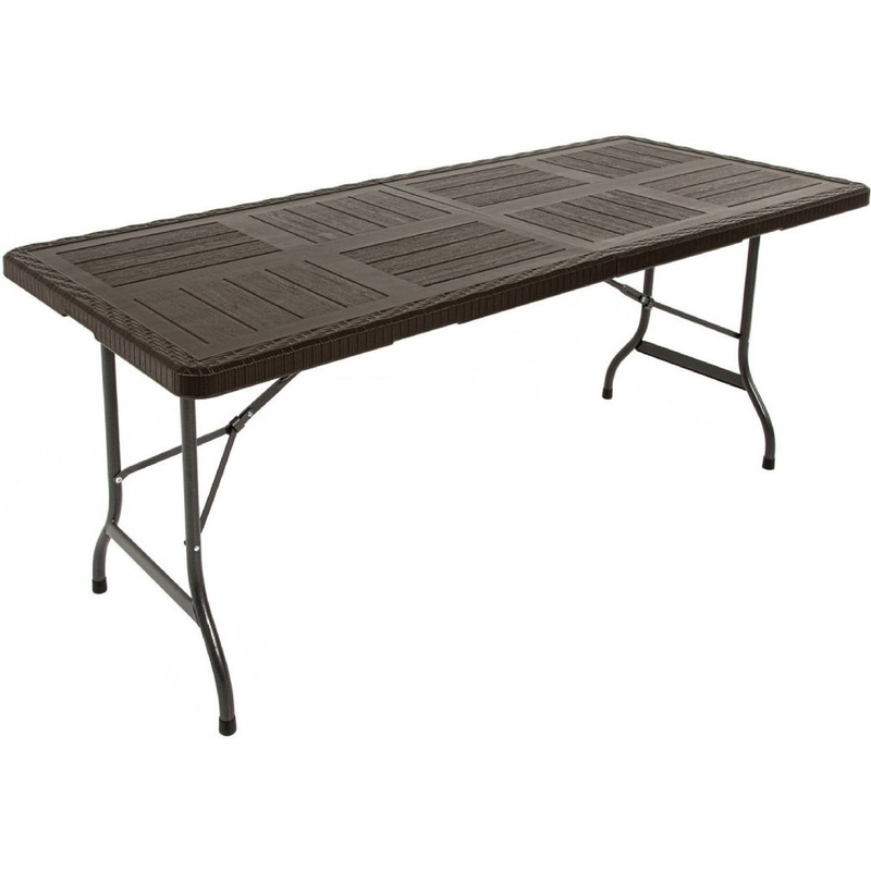 Изображение товара Складной стол коричневый F180 1800x750x730 мм для дачи и дома