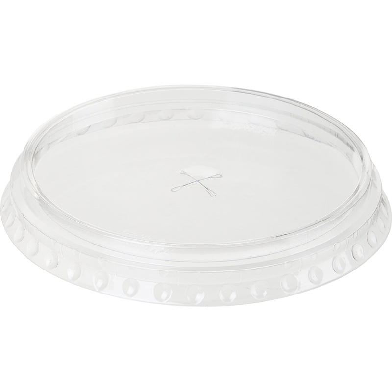 Изображение товара Крышка для стакана Стиролпласт 95 мм пластиковая прозрачная с отверстием на 1000 штук