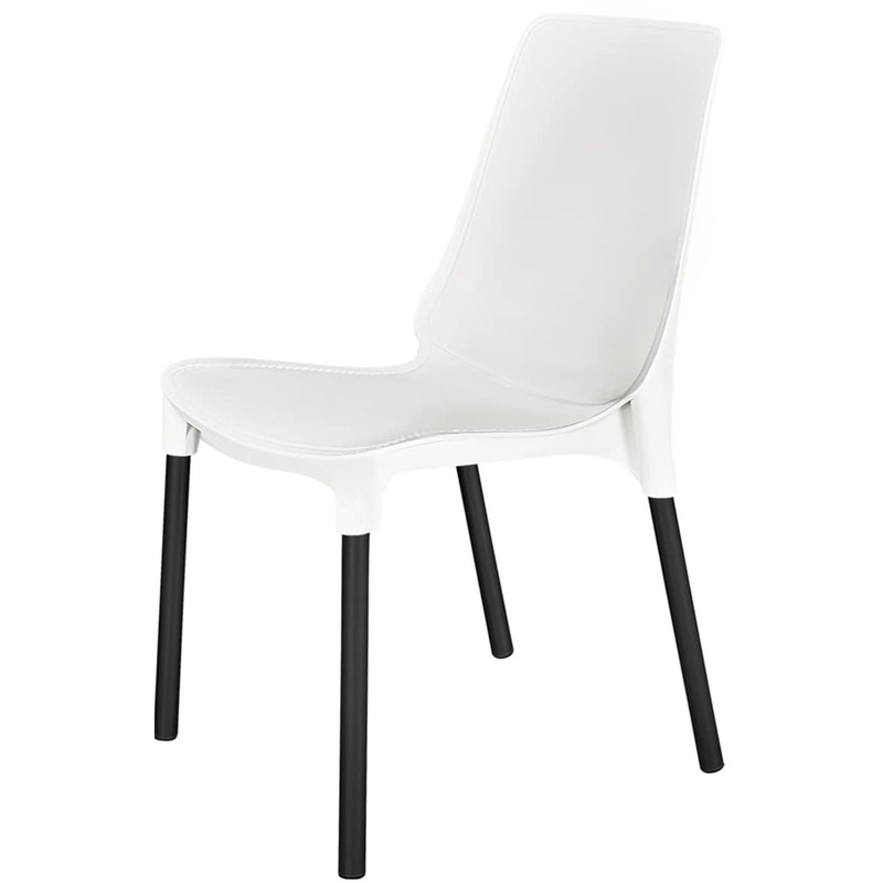 Изображение товара Обеденный стул Sheffilton SHT-S75 белый/чёрный муар надежный и стильный