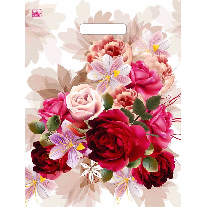 Изображение товара Пакет полиэтиленовый бежевый 31х40 см с вырубной ручкой - 50 штук