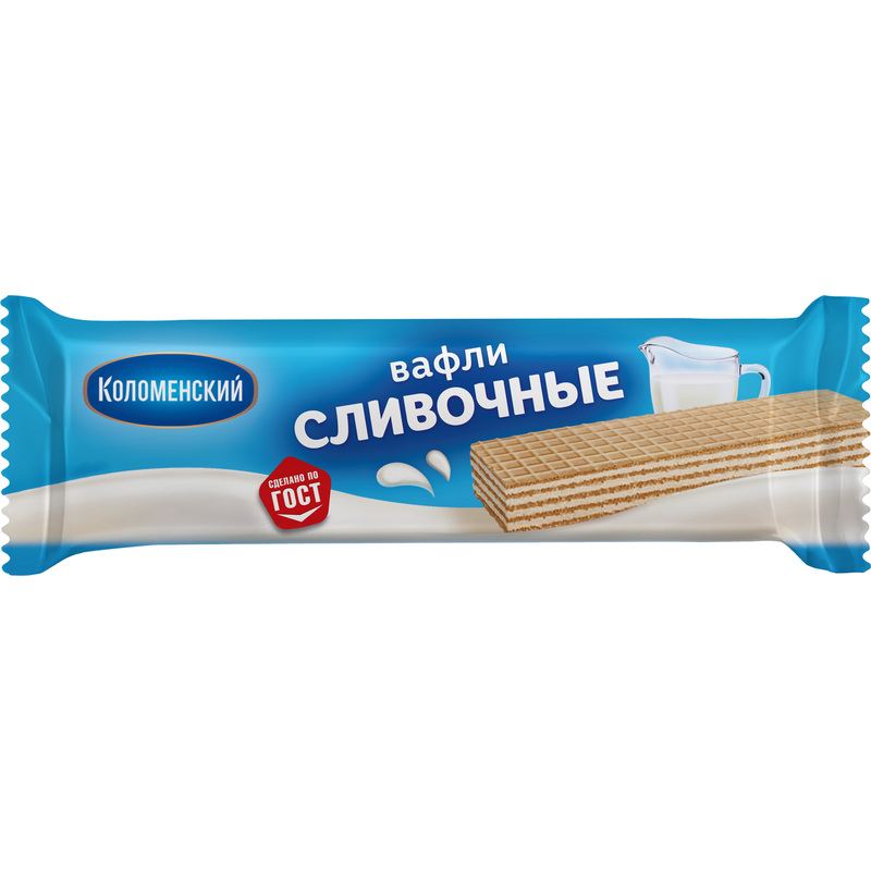 Изображение товара Вафли Коломенский сливочные 20 г 154 шт натуральный вкус свежая выпечка