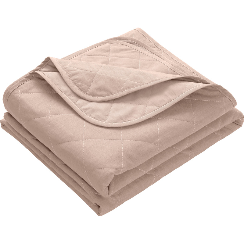 Изображение товара Покрывало Verossa Almond сатин 220x240 см бежевое для интерьера дома