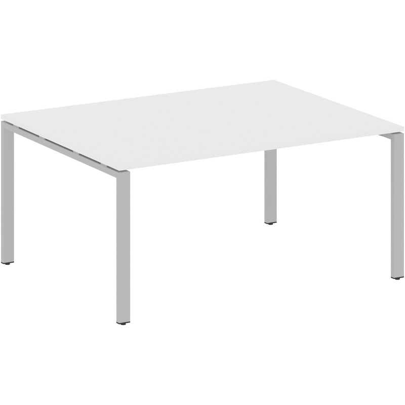 Изображение товара Стол для переговоров Metal System Style БП.ПРГ-1.4 1600x1235 мм белый/серый металлический каркас