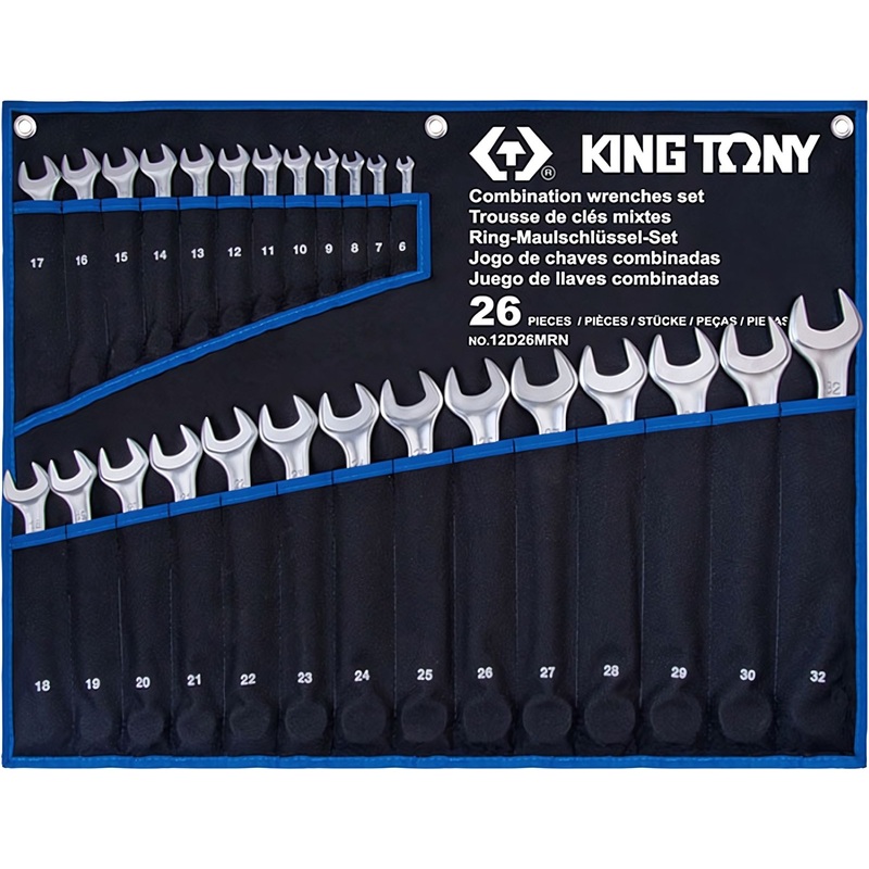 Изображение товара Набор комбинированных ключей King Tony 6-32 мм 26 предметов 12D26MRN