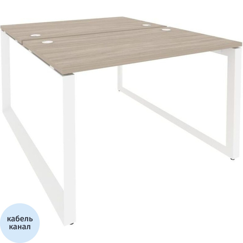 Изображение товара Рабочая станция для 2 человек ONIX-О O.MO-D.RS-2.2.7 дуб аттик/белый 1180х1475х750 мм