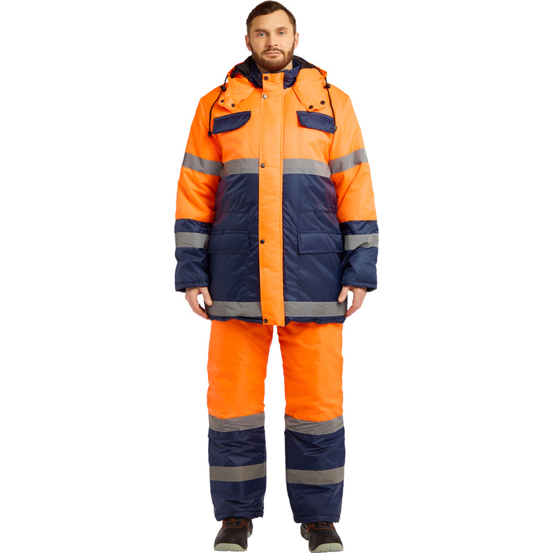 Изображение товара Костюм сигнальный зимний Спектр-2-КПК оранжевый/синий