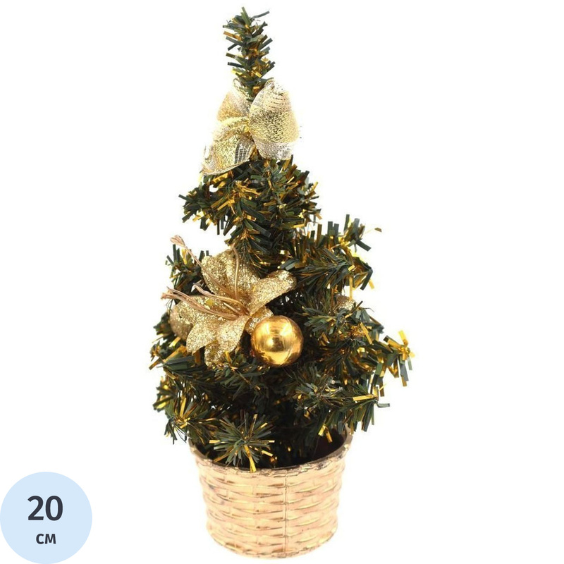 Изображение товара Искусственная настольная новогодняя елка Remeco Collection 20 см с украшениями