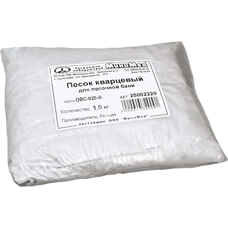 Изображение товара Песок кварцевый для песочной бани ОВС-020-В 1 кг лабораторный песок Россия