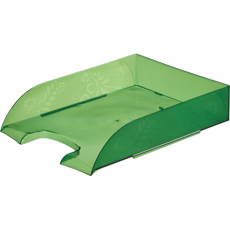 Изображение товара Горизонтальный лоток для бумаг Комус Русская серия зеленый