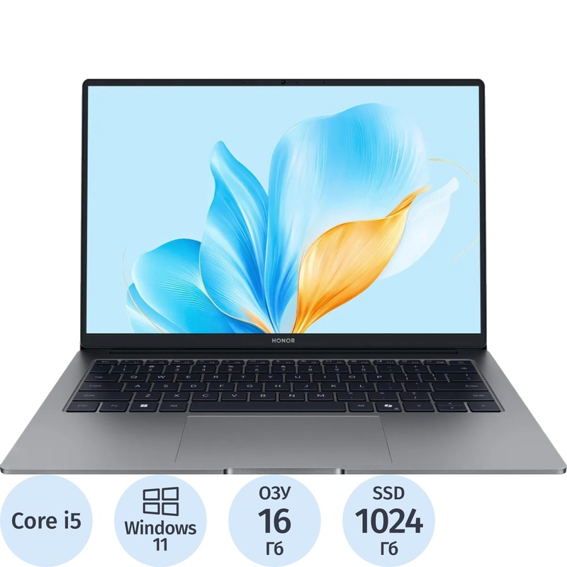 Изображение товара Ноутбук Honor MagicBook X14 14 дюймов Intel Core i5 16ГБ SSD 1024ГБ серый