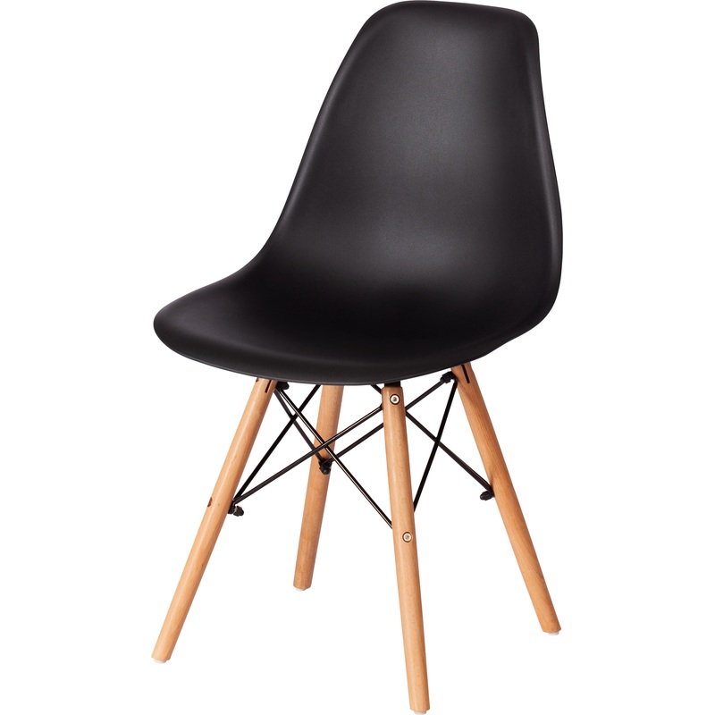 Изображение товара Стул обеденный TetChair Cindy (Eames) 20245 чёрный (пластик, массив дерева)