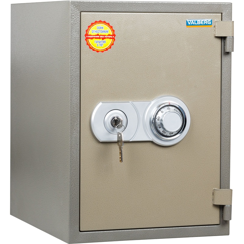 Изображение товара Огнестойкий сейф Valberg FRS-49 CL с ключевым и кодовым замком для документов и ценностей