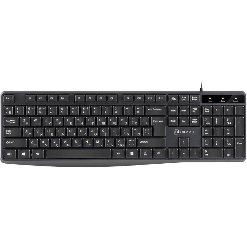 Изображение товара Проводная клавиатура Oklick 145M с USB интерфейсом