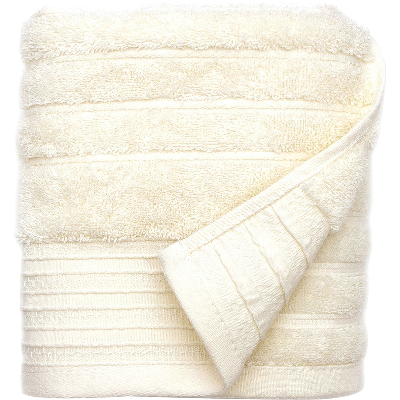 Изображение товара Махровое полотенце Страйп 50x90 см 500 г/кв.м кремовое для дома и рук