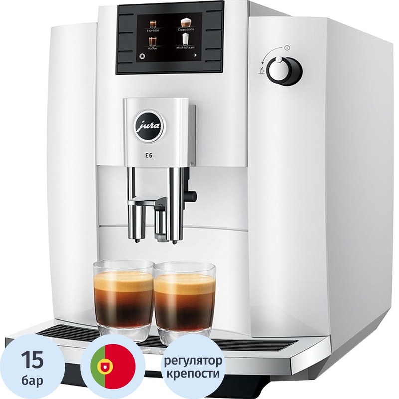 Изображение товара Кофемашина Jura E6 Piano (15438) с встроенной кофемолкой